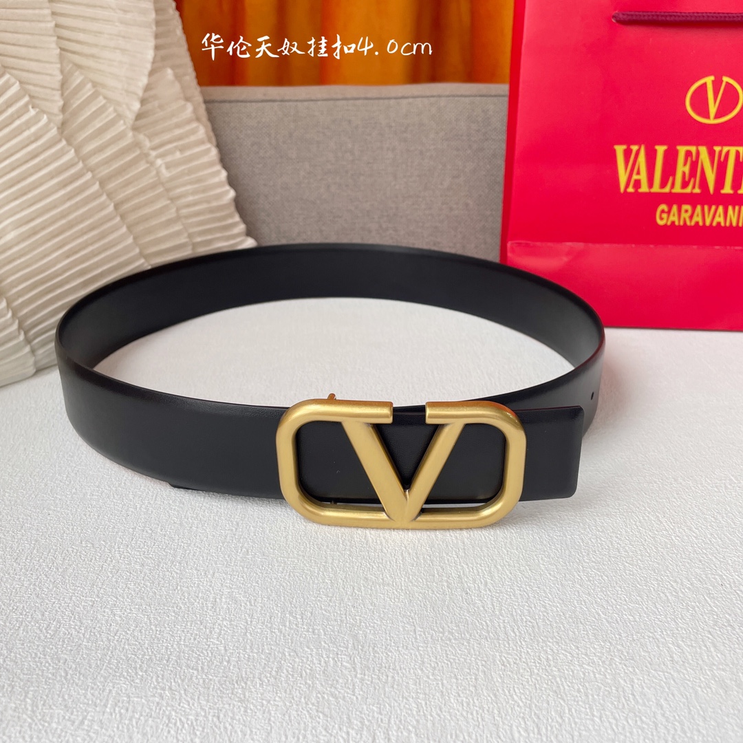 Fashionable 40mm Double-Colour Belt with Brass Buttons by Ms. Valentino - 图片 2
