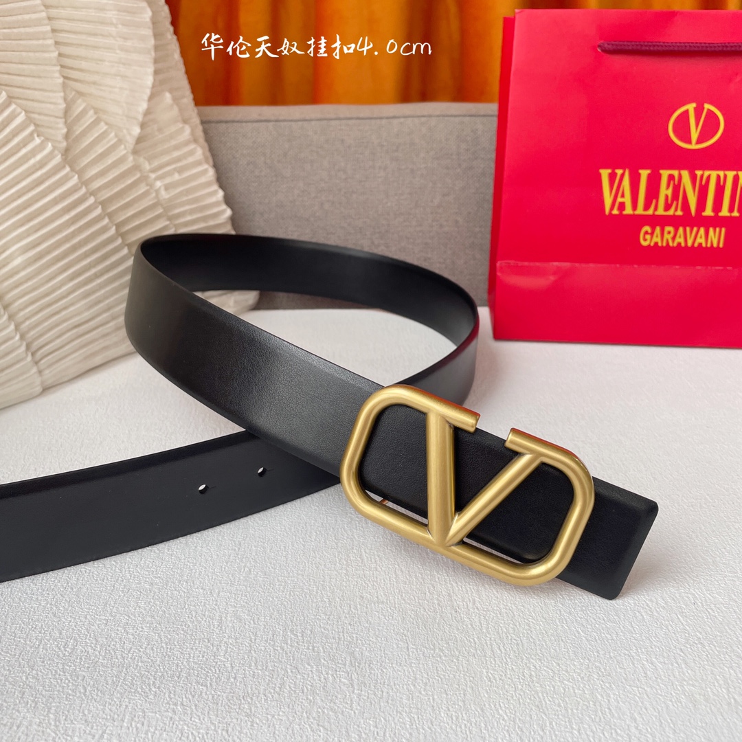 Fashionable 40mm Double-Colour Belt with Brass Buttons by Ms. Valentino - 图片 3