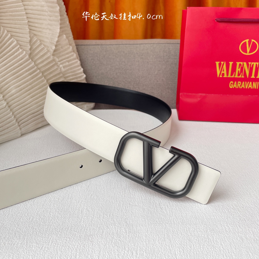 Valentino P336 Two-Faced Leather Belt: Same Quality, Double-Color, Double-Headed Cow Belts - 图片 4