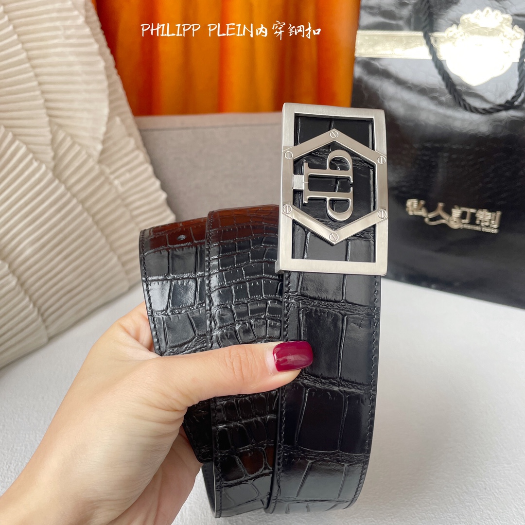 PHILIPPPLEIN[正]菲利普普莱因精品内穿扣选用进口柔软小牛皮制作底为平纹小牛皮双面可用时尚百搭