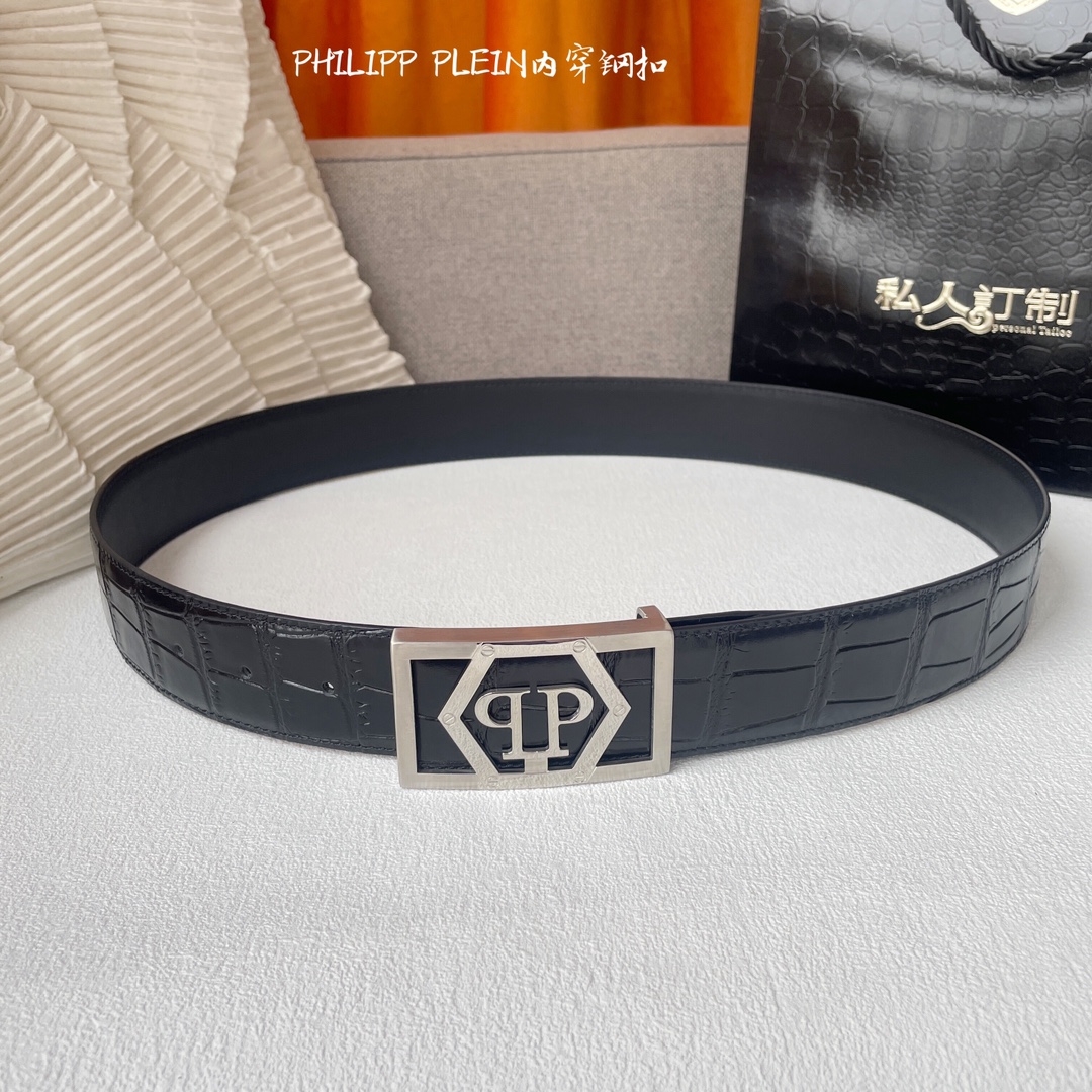 PHILIPPPLEIN[正]菲利普普莱因精品内穿扣选用进口柔软小牛皮制作底为平纹小牛皮双面可用时尚百搭