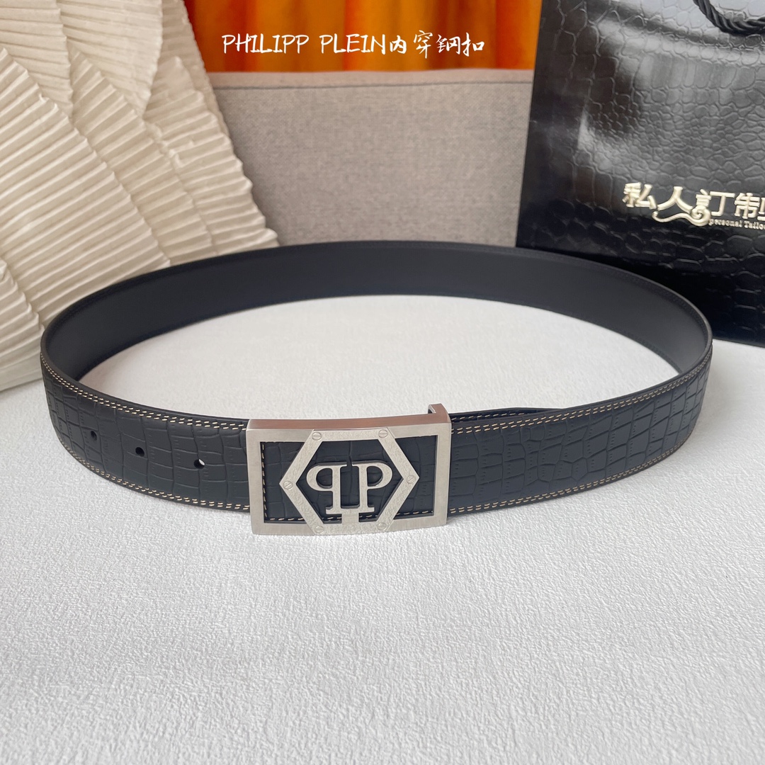 PHILIPPPLEIN[正]菲利普普莱因精品内穿扣选用进口柔软小牛皮制作底为平纹小牛皮双面可用时尚百搭