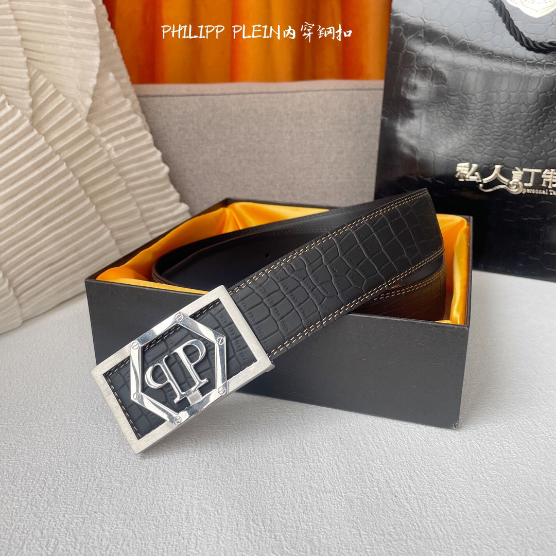 PHILIPPPLEIN[正]菲利普普莱因精品内穿扣选用进口柔软小牛皮制作底为平纹小牛皮双面可用时尚百搭