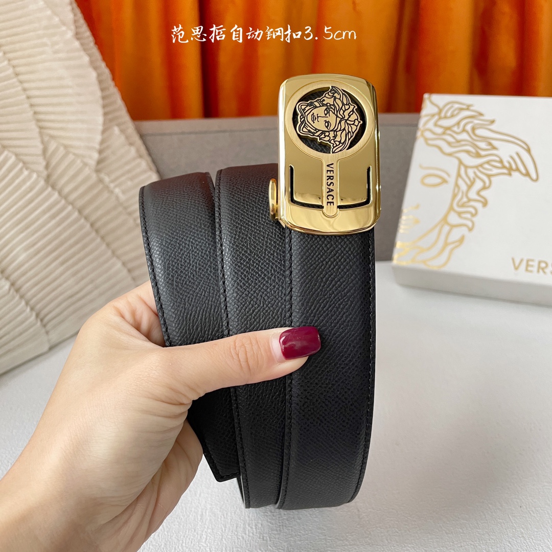 【范思哲】 Versace进口小牛皮手感细腻柔软