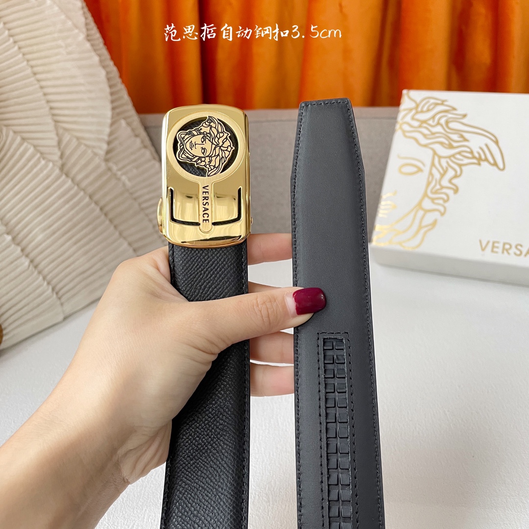 【范思哲】 Versace进口小牛皮手感细腻柔软