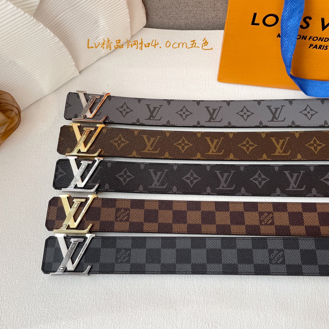 Hebilla de acero de alta calidad LV de 4.0 cm en cinco colores