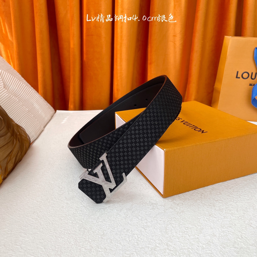 NO:140156,Original single [LOUIS VUITTON] Classic original single quality, classic plaid pattern with original plain pattern, original single fine steel buckle, fine workmanship, detailed picture viewing, real photography, high-end luxury, width 4.0cm, belt, louis vuitton19860909原单【LOUIS VUITTON】经典原单品质,经典压格纹搭配原版平纹底,原单精品钢扣,精工制作,细节看图,实物拍摄,高端奢华,宽度4.0cm,皮带,louis vuitton,Belt