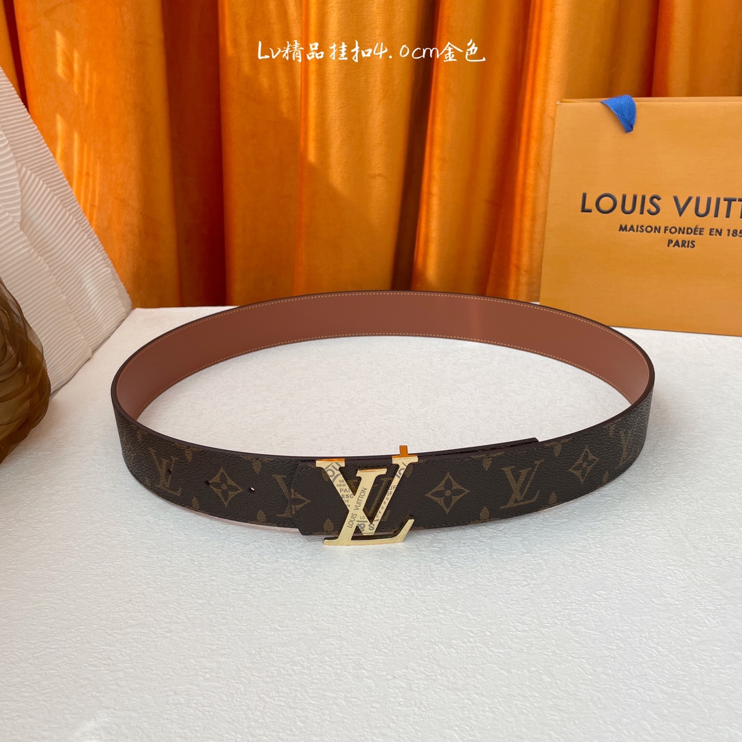 Louis Vuitton Lv ，印花皮搭配 平纹底， 精品挂扣，精工制作，细节看图， 摄，高端奢华，宽度4.0cm