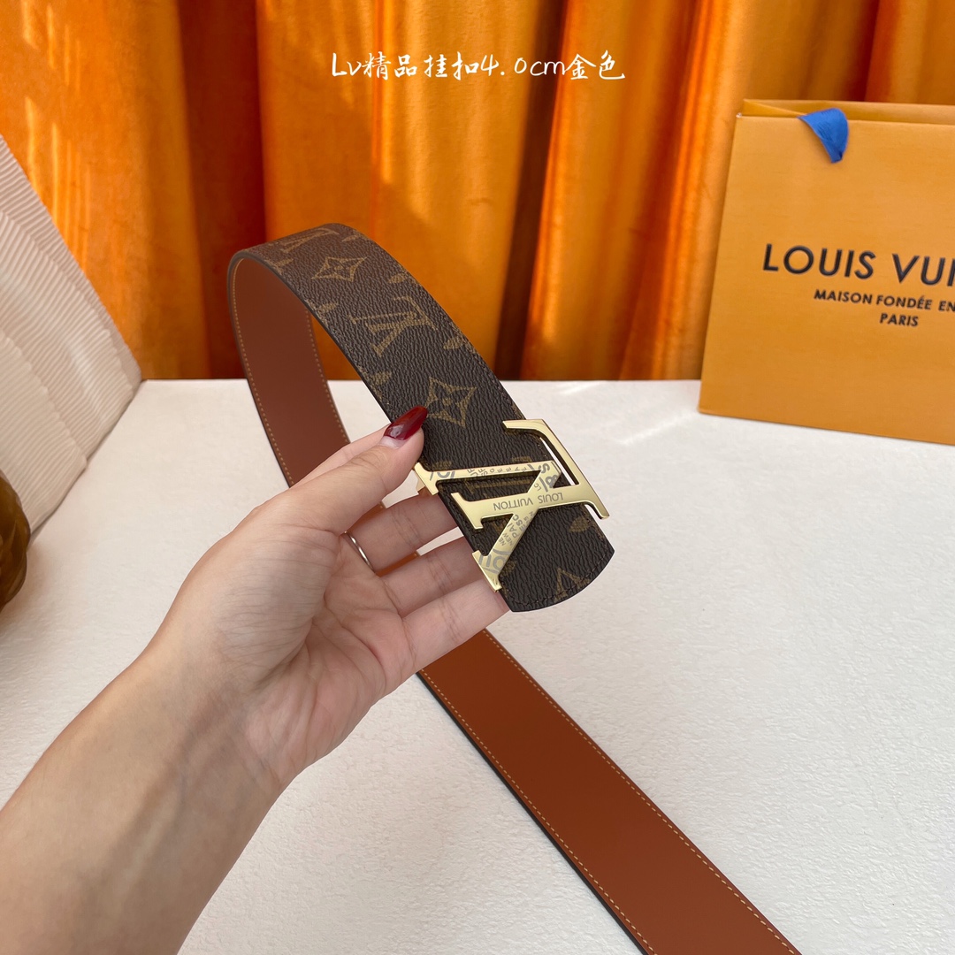 Louis Vuitton Lv ，印花皮搭配 平纹底， 精品挂扣，精工制作，细节看图， 摄，高端奢华，宽度4.0cm