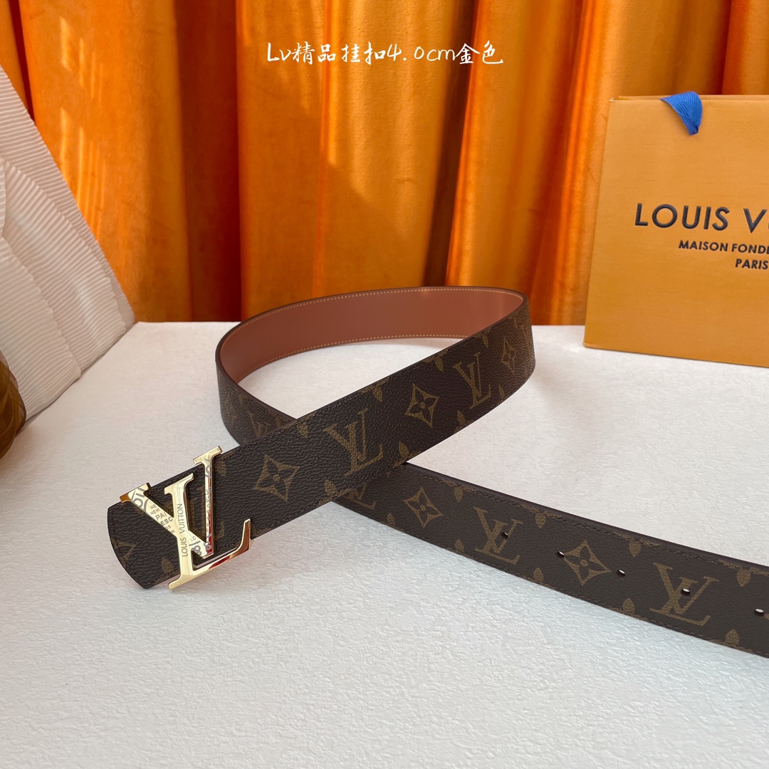 Louis Vuitton Lv ，印花皮搭配 平纹底， 精品挂扣，精工制作，细节看图， 摄，高端奢华，宽度4.0cm