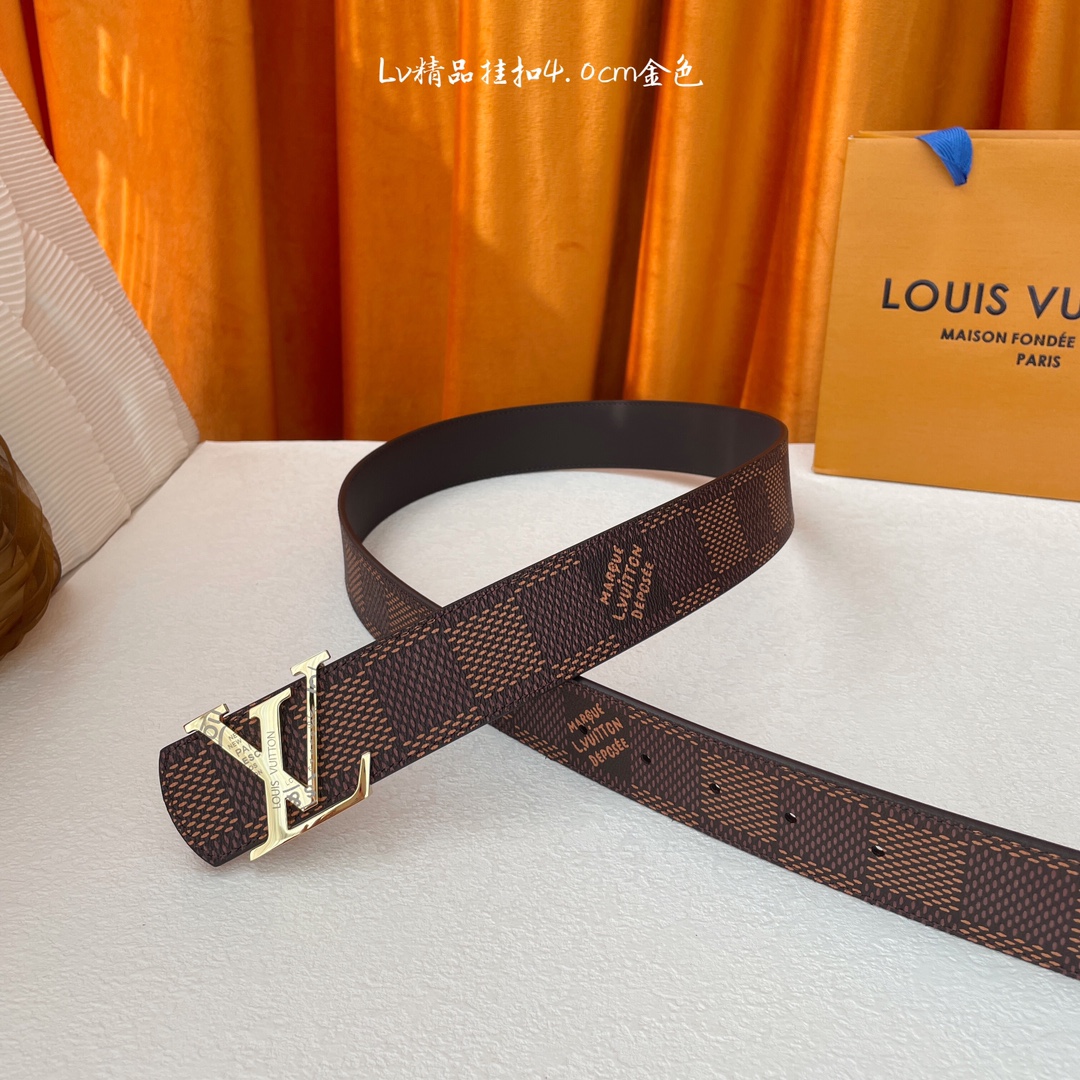 Louis Vuitton Lv ，印花皮搭配 平纹底， 精品挂扣，精工制作，细节看图， 摄，高端奢华，宽度4.0cm