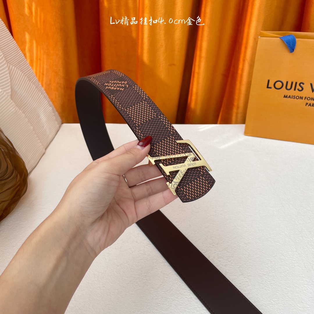 Louis Vuitton Lv ，印花皮搭配 平纹底， 精品挂扣，精工制作，细节看图， 摄，高端奢华，宽度4.0cm
