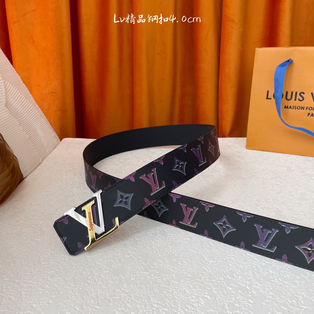 【LOUIS VUITTON驴牌】经典原单品质 新款印花面平纹皮底 搭配原单精品钢扣