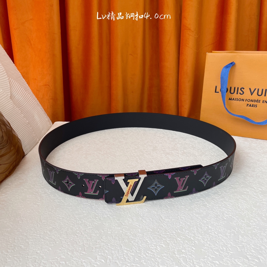 【LOUIS VUITTON驴牌】经典原单品质 新款印花面平纹皮底 搭配原单精品钢扣
