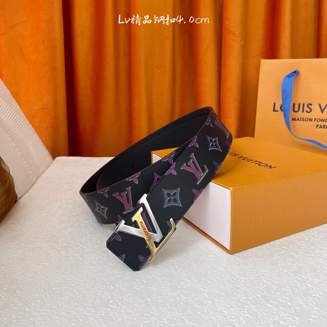 【LOUIS VUITTON驴牌】经典原单品质 新款印花面平纹皮底 搭配原单精品钢扣