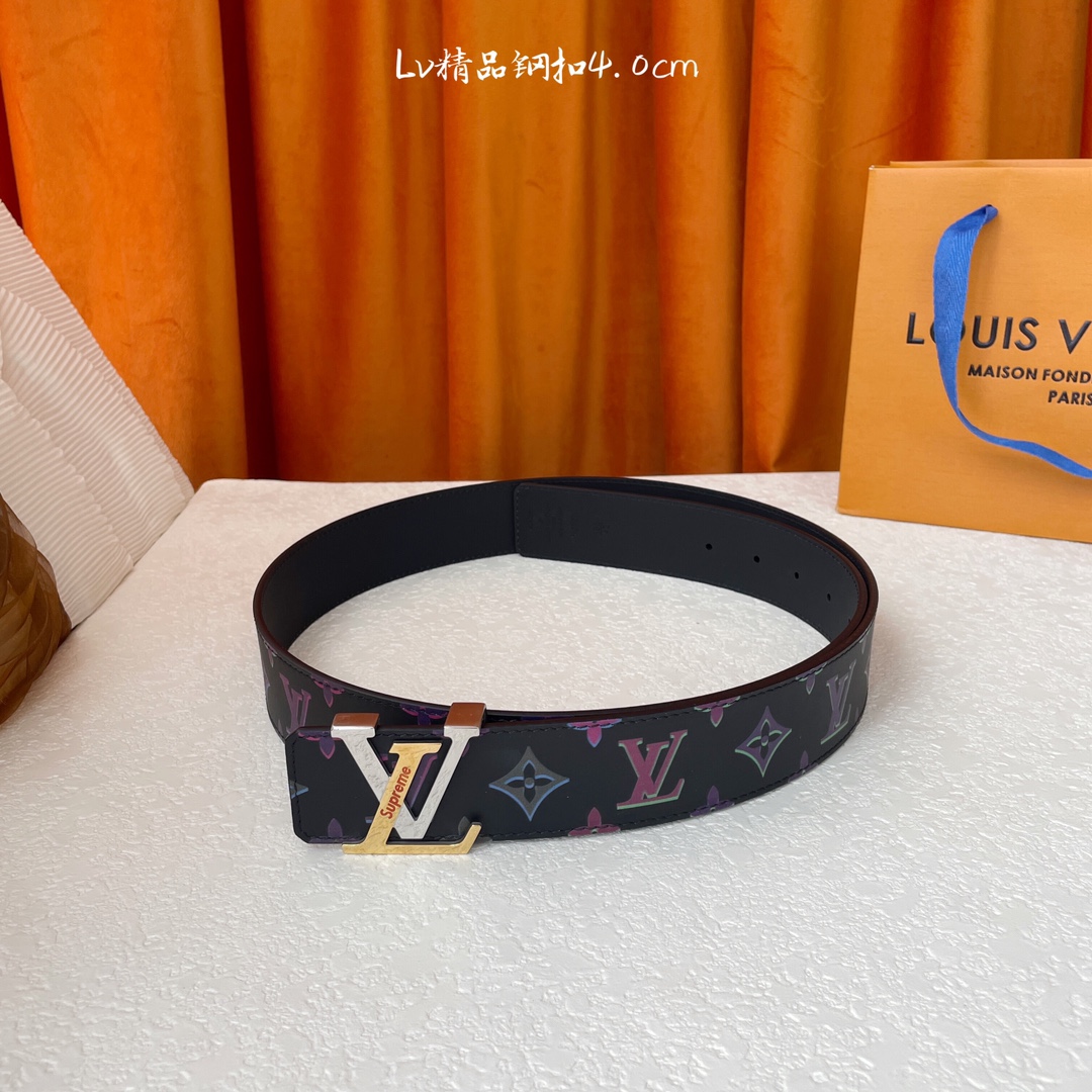【LOUIS VUITTON驴牌】经典原单品质 新款印花面平纹皮底 搭配原单精品钢扣