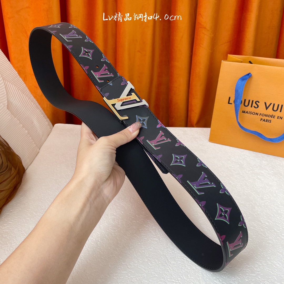 【LOUIS VUITTON驴牌】经典原单品质 新款印花面平纹皮底 搭配原单精品钢扣