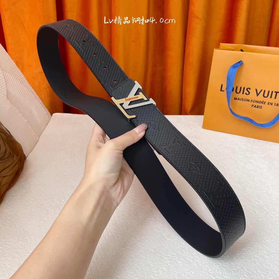 【LOUIS VUITTON驴牌】经典原单品质 新款压花面平纹皮底 搭配原单精品钢扣