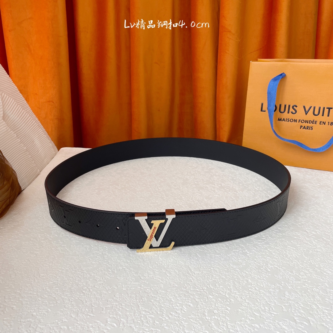【LOUIS VUITTON驴牌】经典原单品质 新款压花面平纹皮底 搭配原单精品钢扣