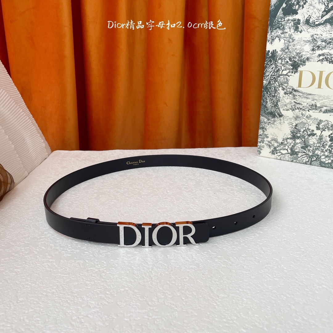 Dior新款腰带搭配富有光泽的金属Dior腰带扣提升格调突显腰部曲线
