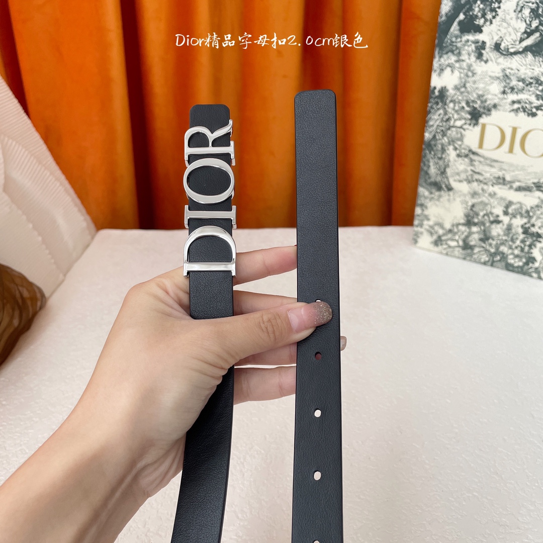 Dior新款腰带搭配富有光泽的金属Dior腰带扣提升格调突显腰部曲线
