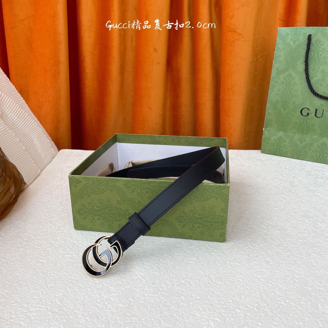 品牌Gucci面头层牛皮腰带搭配