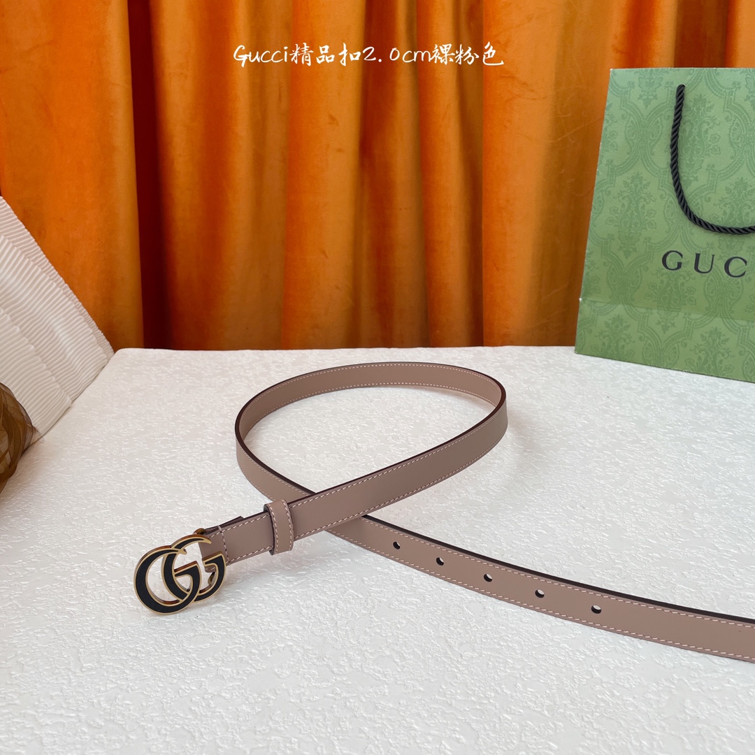 品牌Gucci单面头层牛皮腰带搭配原厂皮底