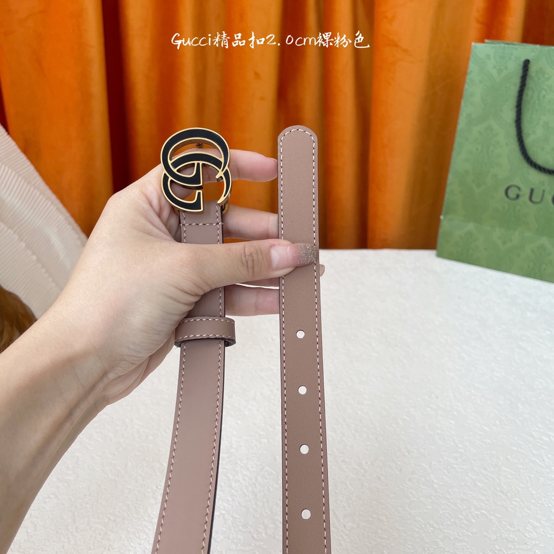品牌Gucci单面头层牛皮腰带搭配原厂皮底