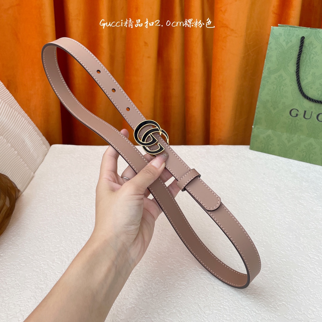 品牌Gucci单面头层牛皮腰带搭配原厂皮底