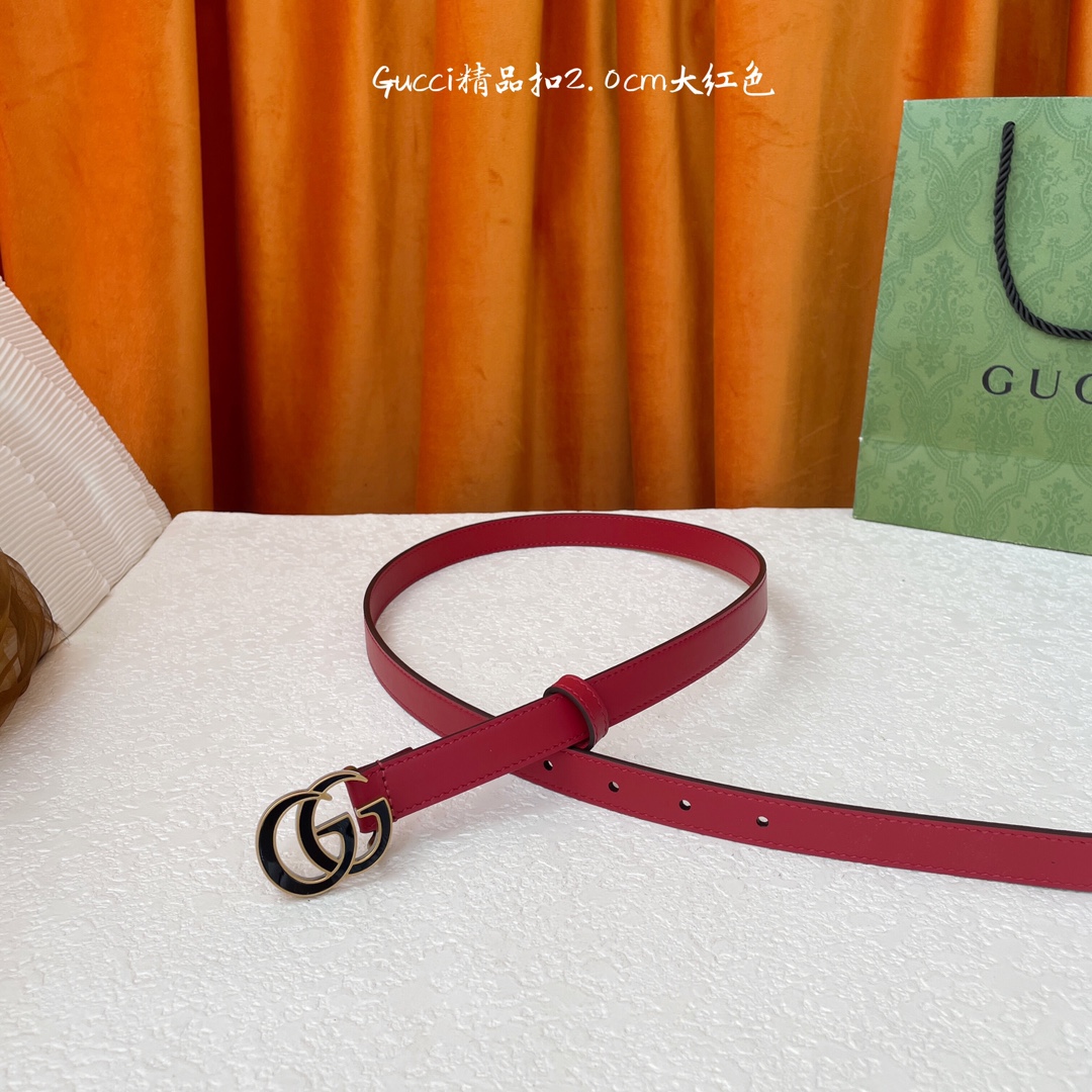 Gucci原单面头层牛皮腰带搭配