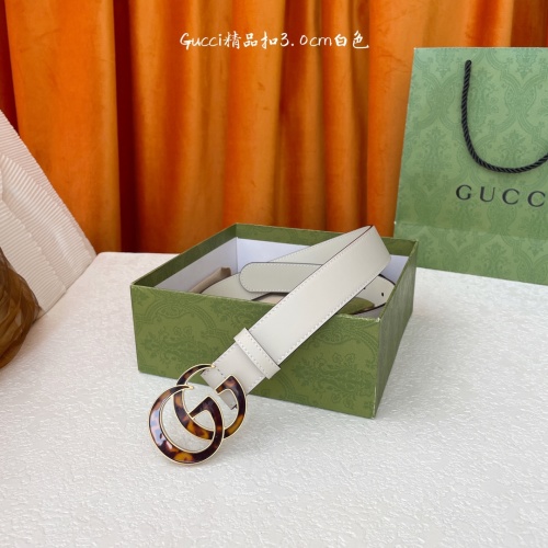 Gucci Belt: Classic Double G Buckle, Genuine Leather, 3.0cm Width