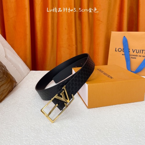 Louis Vuitton Embossed Leather Belt | Classic Design, Premium Quality, 3.5cm Width