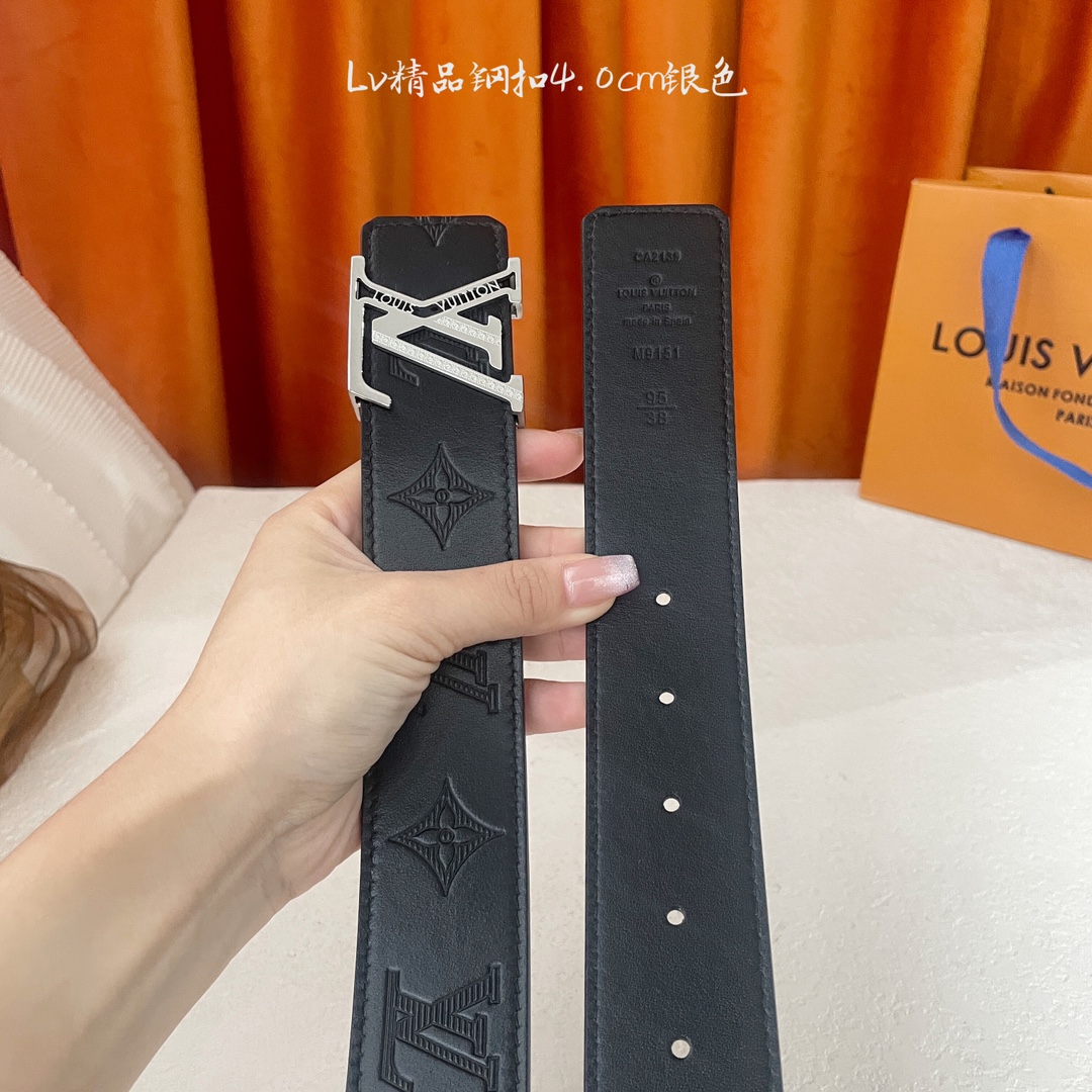  🆕Louis Vuitton㊣ 新款, 纯钢五金，原单精品小牛皮，搭配精品钢扣，宽4.0cm。
