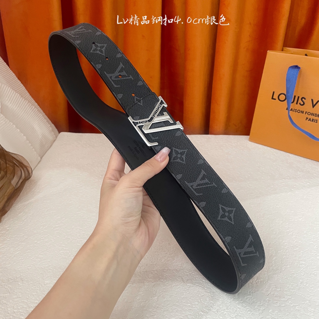  🆕Louis Vuitton㊣ 新款, 纯钢五金，原单精品小牛皮，搭配精品钢扣，宽4.0cm。