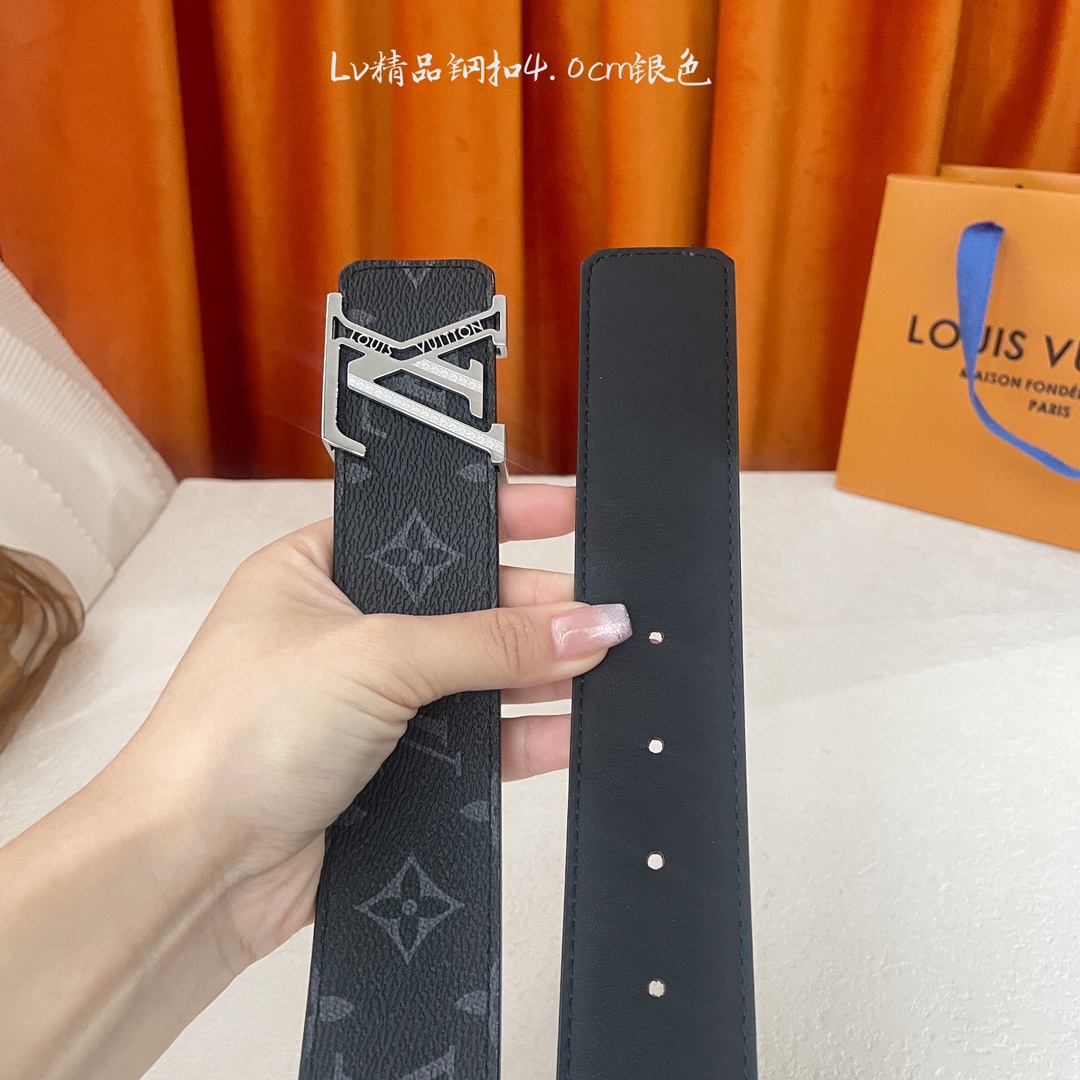  🆕Louis Vuitton㊣ 新款, 纯钢五金，原单精品小牛皮，搭配精品钢扣，宽4.0cm。