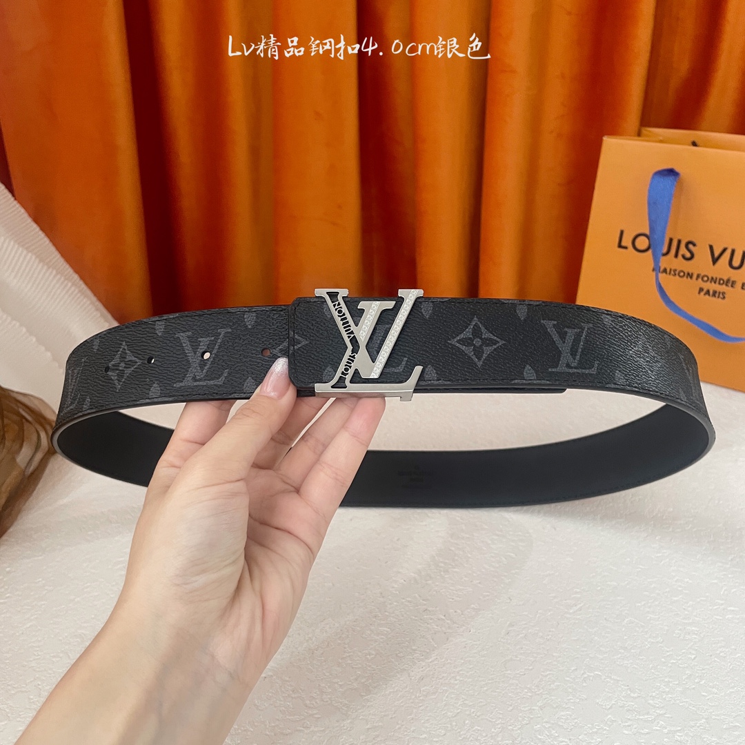  🆕Louis Vuitton㊣ 新款, 纯钢五金，原单精品小牛皮，搭配精品钢扣，宽4.0cm。