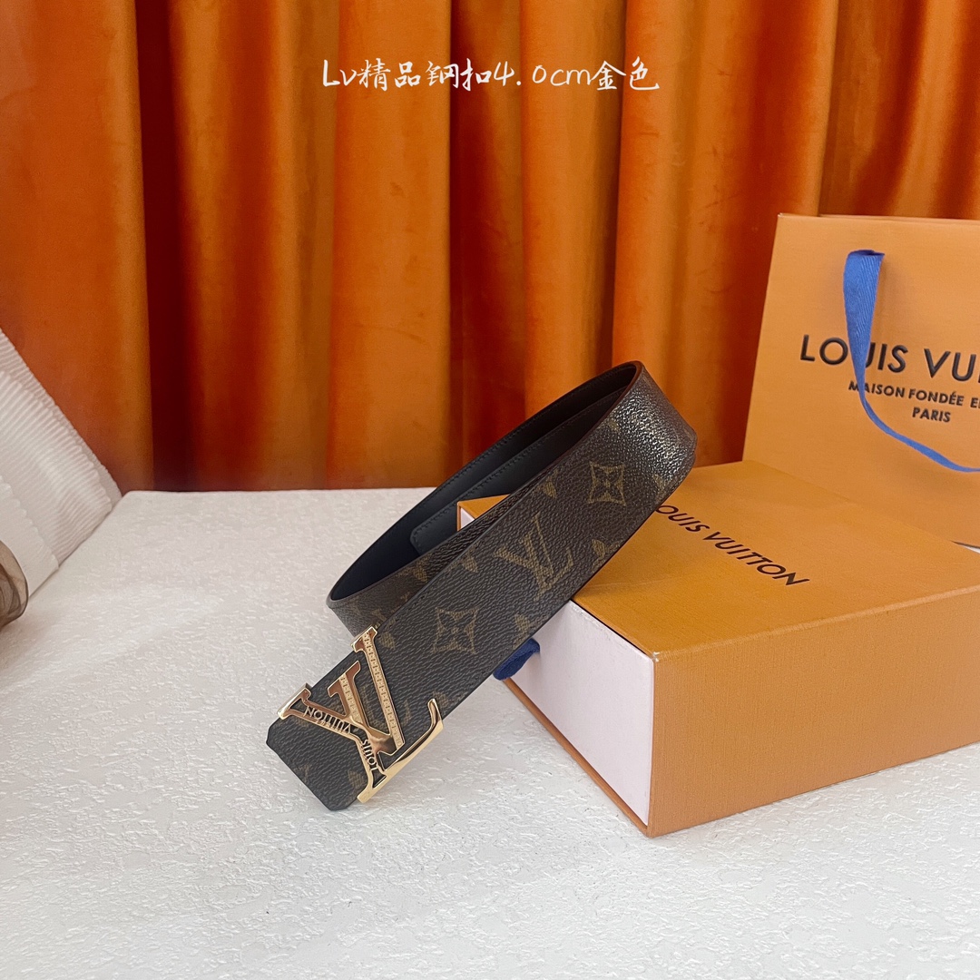  🆕Louis Vuitton㊣ 新款, 纯钢五金，原单精品小牛皮，搭配精品钢扣，宽4.0cm。