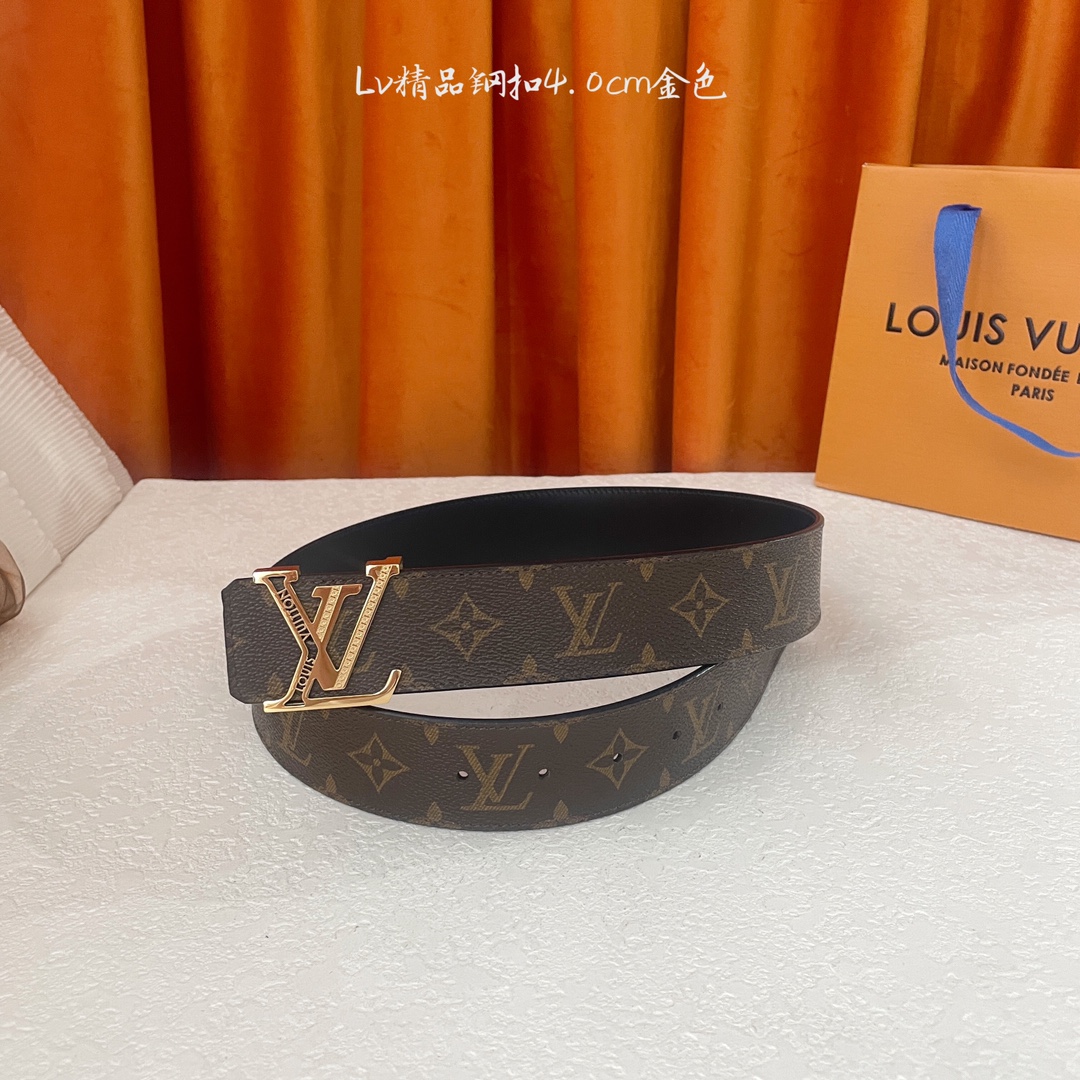  🆕Louis Vuitton㊣ 新款, 纯钢五金，原单精品小牛皮，搭配精品钢扣，宽4.0cm。