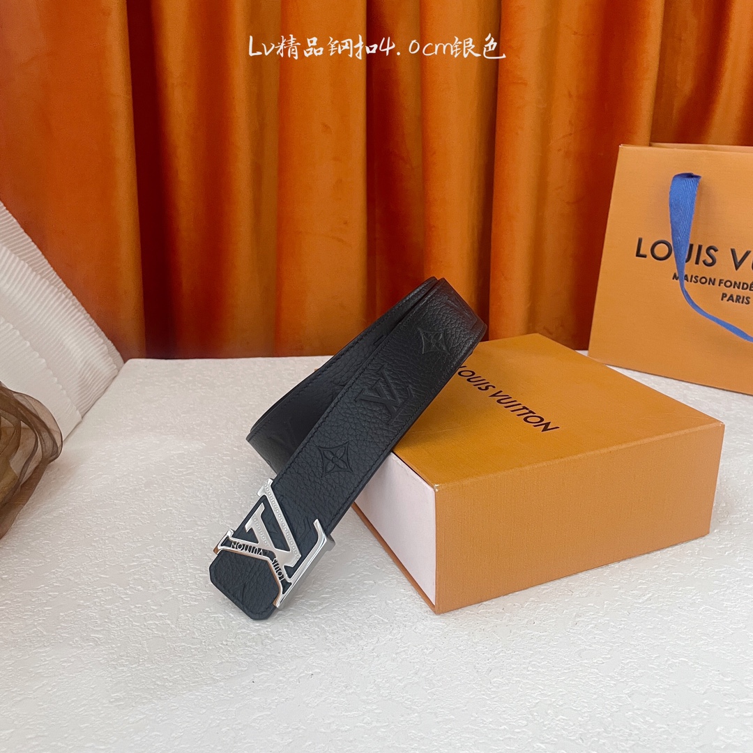  🆕Louis Vuitton㊣ 新款, 纯钢五金，原单精品小牛皮，搭配精品钢扣，宽4.0cm。