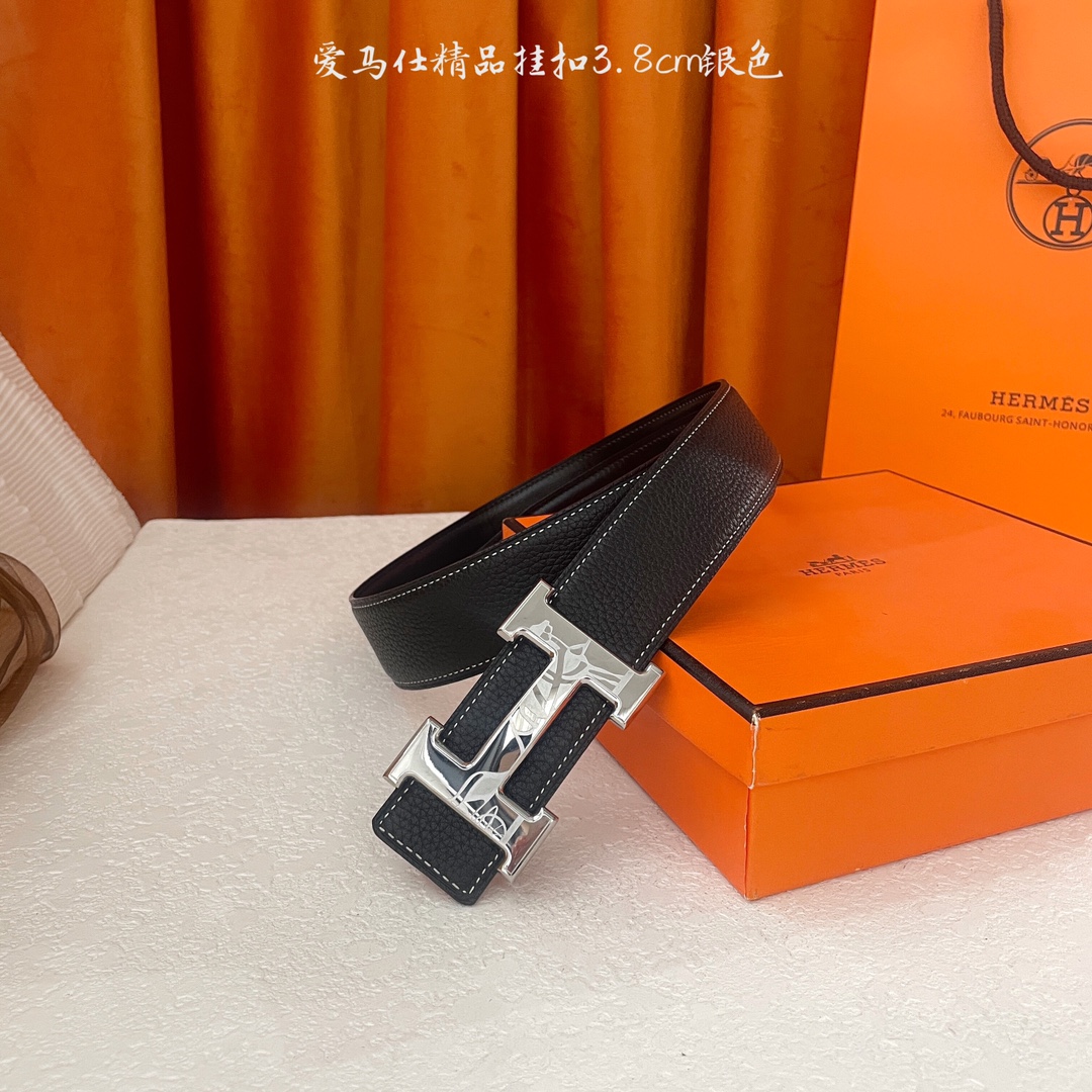  🆕Hermes㊣ 新款, 纯钢五金，原单精品小牛皮，搭配精品钢扣，宽3.0cm。