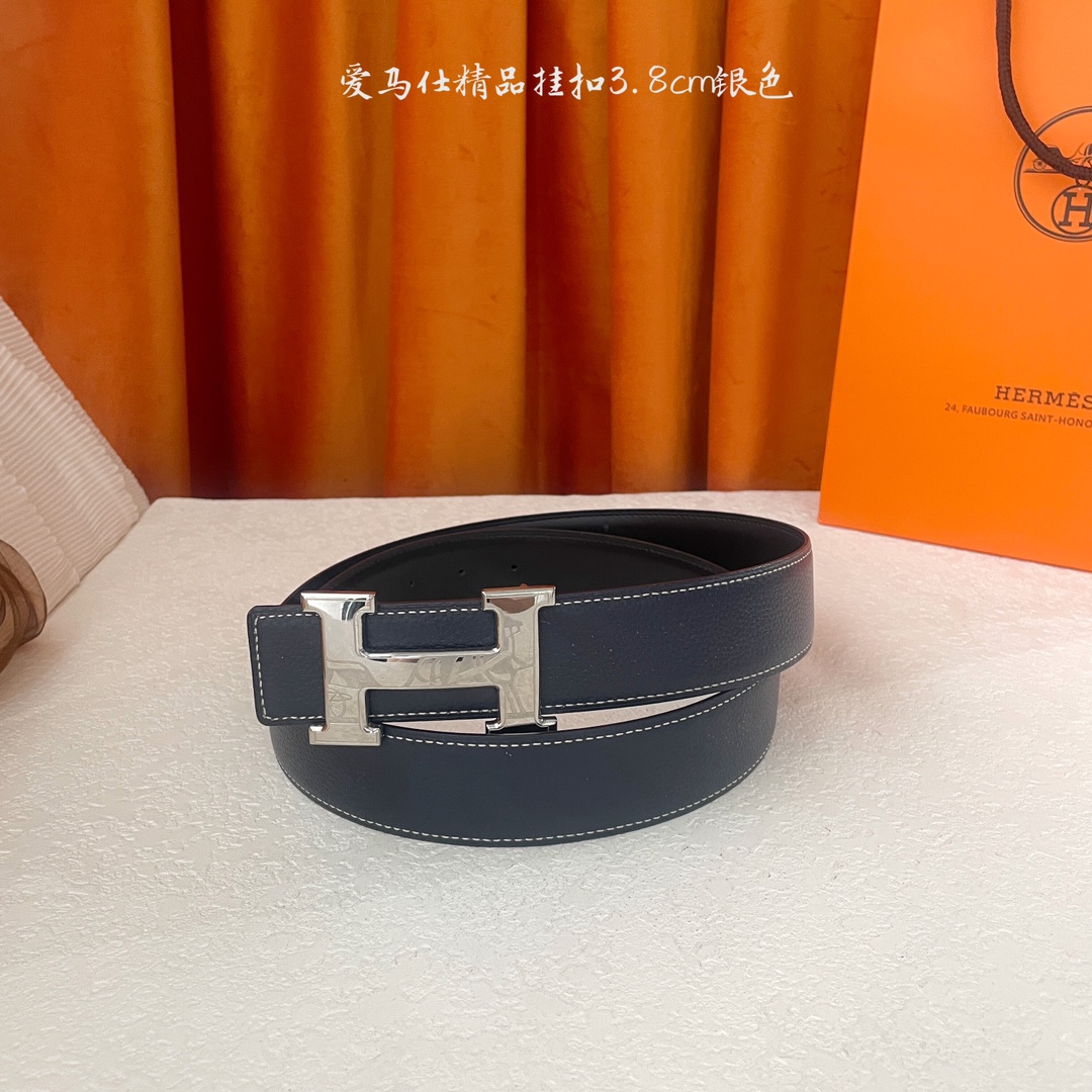  🆕Hermes㊣ 新款, 纯钢五金，原单精品小牛皮，搭配精品钢扣，宽3.0cm。