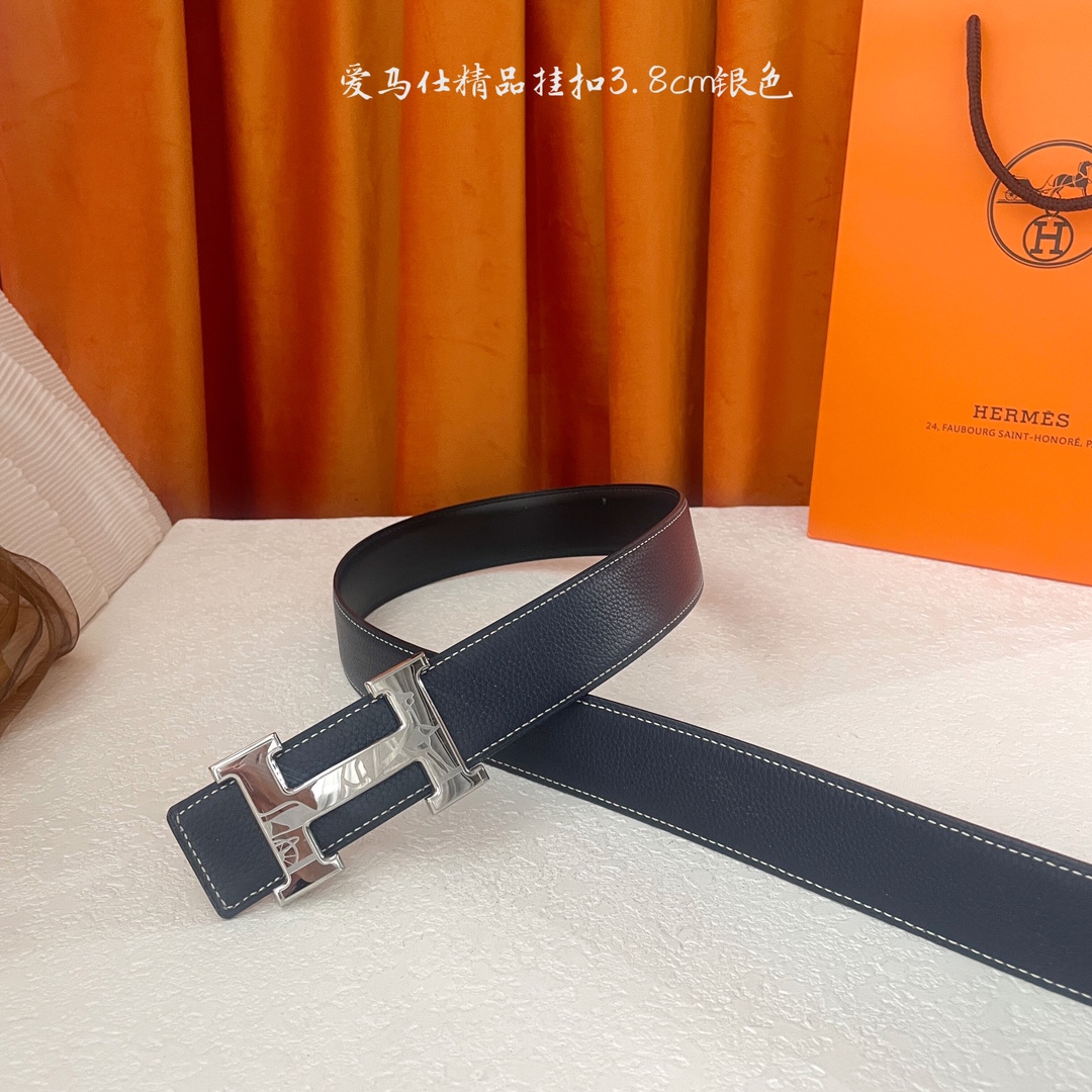  🆕Hermes㊣ 新款, 纯钢五金，原单精品小牛皮，搭配精品钢扣，宽3.0cm。