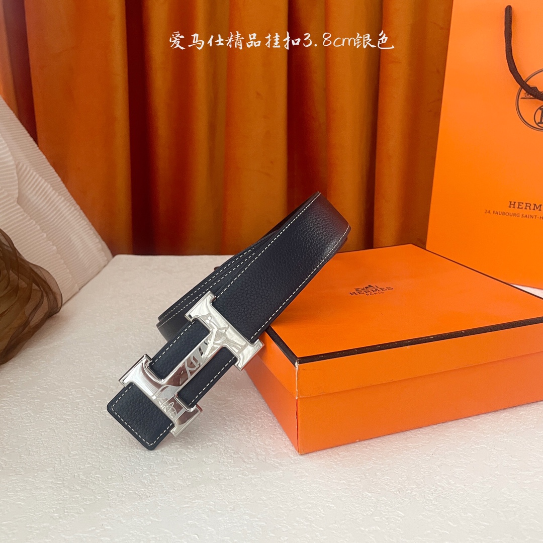 🆕Hermes㊣ 新款, 纯钢五金，原单精品小牛皮，搭配精品钢扣，宽3.0cm。