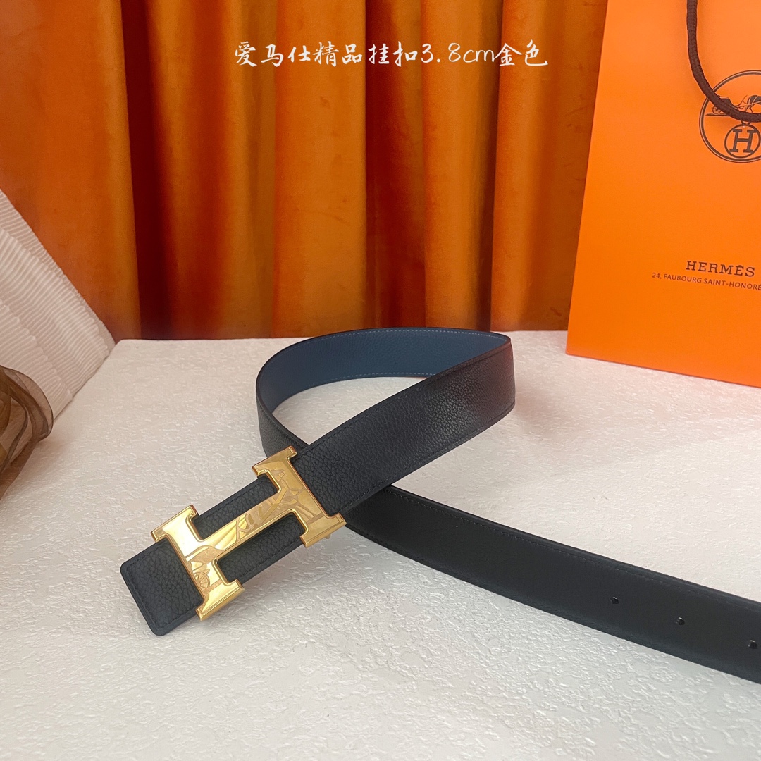  🆕Hermes㊣ 新款, 纯钢五金，原单精品小牛皮，搭配精品钢扣，宽3.0cm。