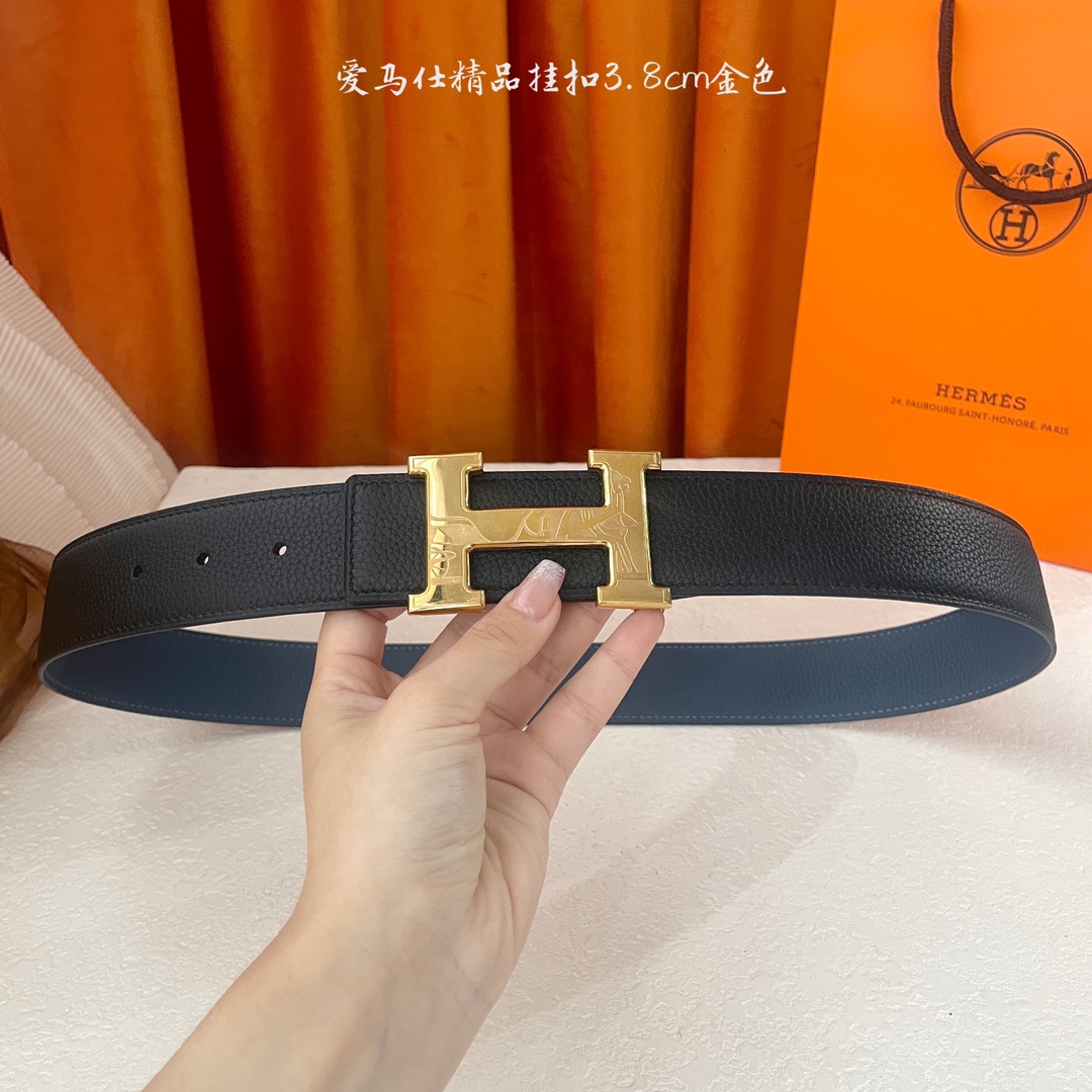  🆕Hermes㊣ 新款, 纯钢五金，原单精品小牛皮，搭配精品钢扣，宽3.0cm。