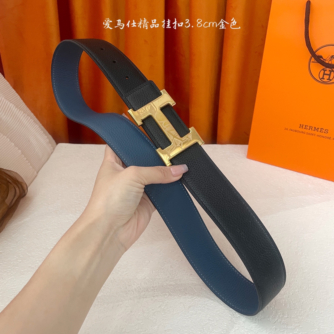  🆕Hermes㊣ 新款, 纯钢五金，原单精品小牛皮，搭配精品钢扣，宽3.0cm。