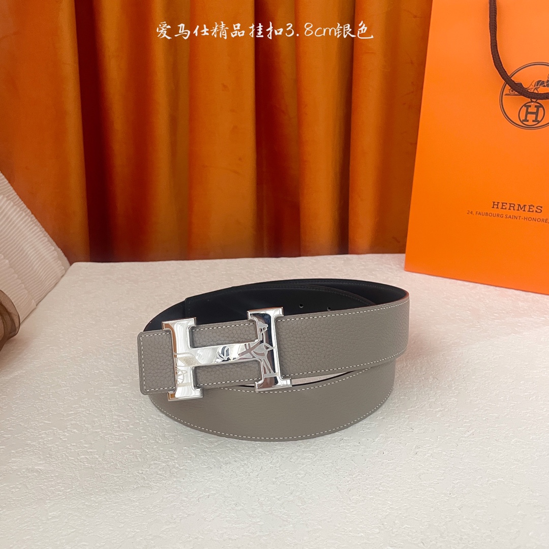  🆕Hermes㊣ 新款, 纯钢五金，原单精品小牛皮，搭配精品钢扣，宽3.0cm。