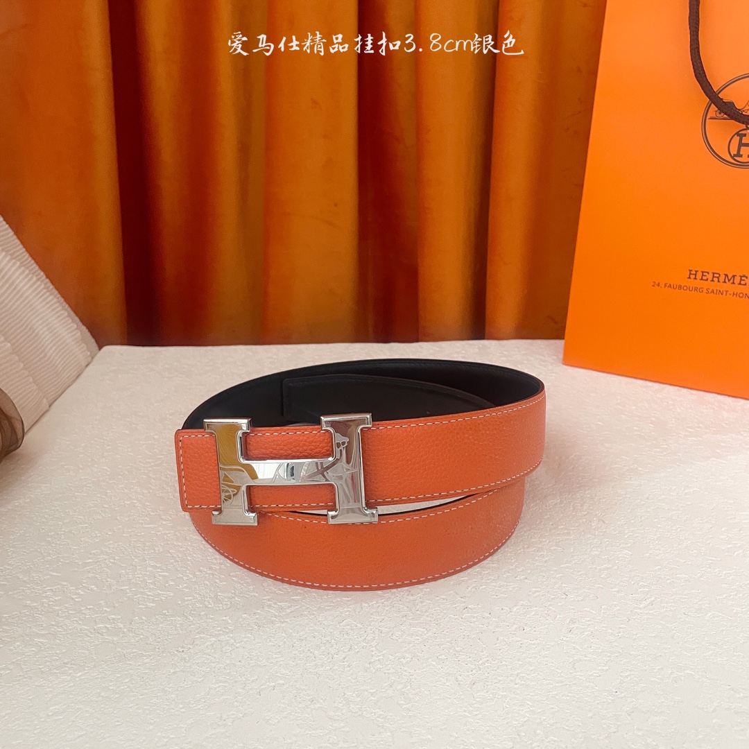  🆕Hermes㊣ 新款, 纯钢五金，原单精品小牛皮，搭配精品钢扣，宽3.0cm。