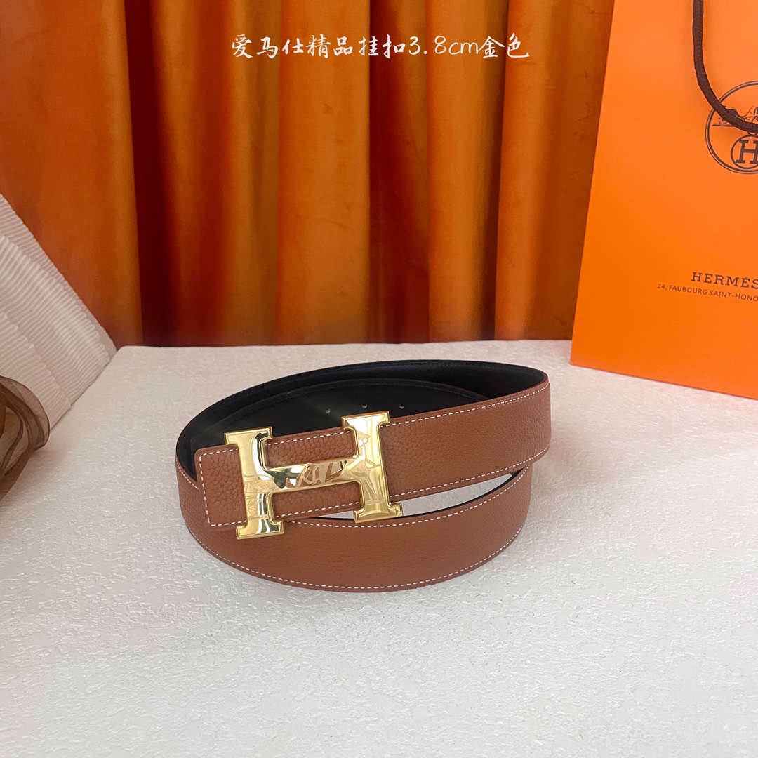  🆕Hermes㊣ 新款, 纯钢五金，原单精品小牛皮，搭配精品钢扣，宽3.0cm。