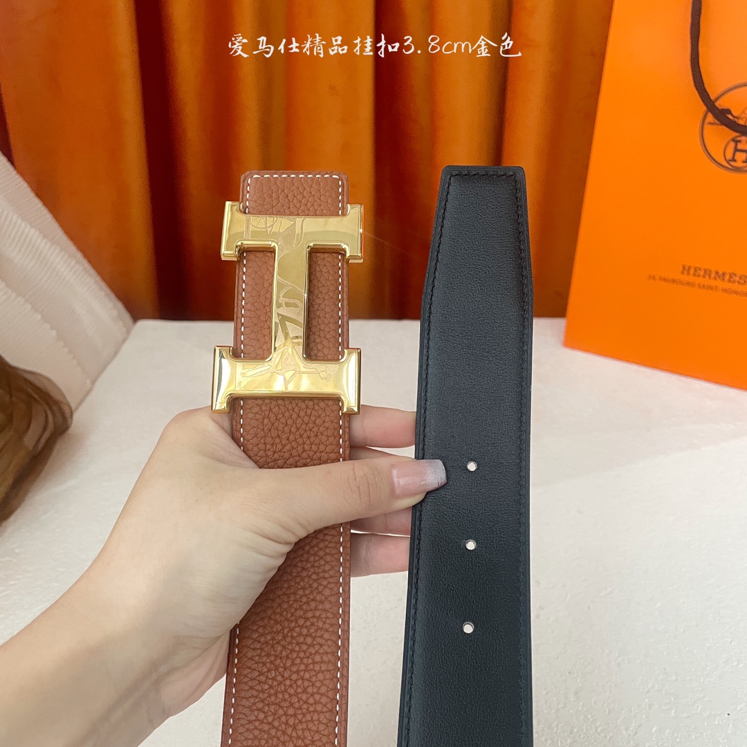  🆕Hermes㊣ 新款, 纯钢五金，原单精品小牛皮，搭配精品钢扣，宽3.0cm。